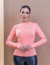 Blusa Canelado Central - Coral