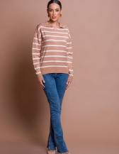 Blusa Vitoria - Bege com Branco