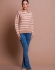 Blusa Vitoria - Bege com Branco