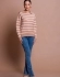 Blusa Vitoria - Bege com Branco