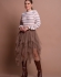 Blusa Loise - Branco com Bege Novo