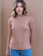 Blusa Canelado Central - Bege Novo