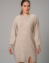 Vestido Meia Malha - Linho Papiro