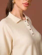 T-Shirt Polo Mullet - Areia