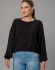 Blusa Flor Lorraine - Preto