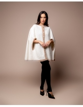 Poncho Antonella - Off White com nude