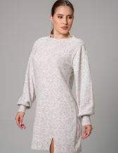 Vestido Meia Malha - Natural