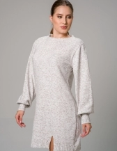 Vestido Meia Malha - Natural
