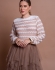 Blusa Loise - Branco com Bege Novo