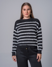 Blusa Ayana - Preto com Branco