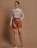 Blusa Sara - Branco com Bege