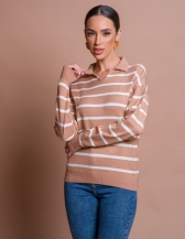 Blusa Vitoria - Bege com Branco