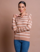 Blusa Vitoria - Bege com Branco