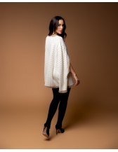 Poncho Antonella - Off White com nude