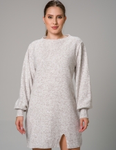 Vestido Meia Malha - Natural
