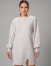 Vestido Meia Malha - Natural