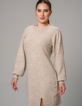 Vestido Meia Malha - Linho Papiro