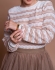 Blusa Loise - Branco com Bege Novo