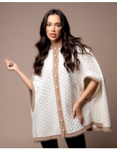 Poncho Antonella - Off White com nude